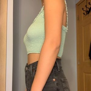 Green Cropped Tank